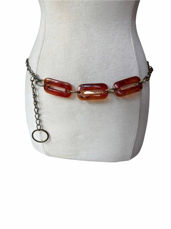 Vintage Accessories - 1960s/70s MCM Amber Lucite Chain Belt